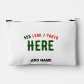 カスタマイズスタイリッシュ可能な白モダン検証済みブランド アクセサリーポーチ (裏面)
