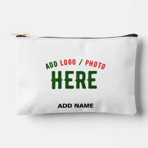 カスタマイズスタイリッシュ可能な白モダン検証済みブランド アクセサリーポーチ