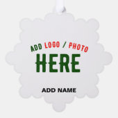 カスタマイズスタイリッシュ可能な白モダン検証済みブランド オーナメントカード (裏面)