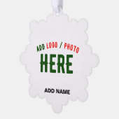 カスタマイズスタイリッシュ可能な白モダン検証済みブランド オーナメントカード (左)