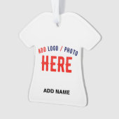 カスタマイズスタイリッシュ可能な白モダン検証済みブランド オーナメント (正面)