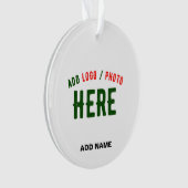 カスタマイズスタイリッシュ可能な白モダン検証済みブランド オーナメント (正面)