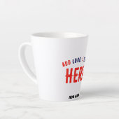 カスタマイズスタイリッシュ可能な白モダン検証済みブランド カフェラテマグ (左アングル)