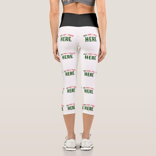 カスタマイズスタイリッシュ可能な白モダン検証済みブランド カプリレギンス (裏面)