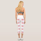 カスタマイズスタイリッシュ可能な白モダン検証済みブランド カプリレギンス (裏面)