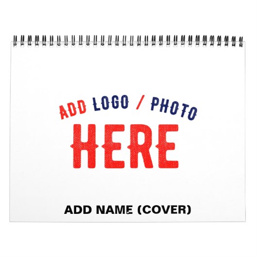 カスタマイズスタイリッシュ可能な白モダン検証済みブランド カレンダー (カバー)