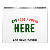 カスタマイズスタイリッシュ可能な白モダン検証済みブランド カレンダー (カバー)