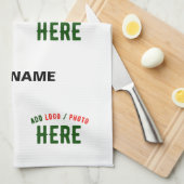 カスタマイズスタイリッシュ可能な白モダン検証済みブランド キッチンタオル (四つ折り)