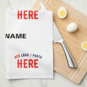 カスタマイズスタイリッシュ可能な白モダン検証済みブランド キッチンタオル (四つ折り)