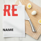 カスタマイズスタイリッシュ可能な白モダン検証済みブランド キッチンタオル (四つ折り)