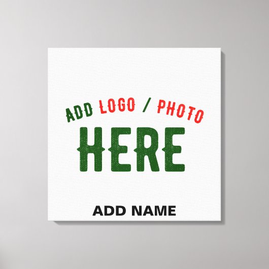 カスタマイズスタイリッシュ可能な白モダン検証済みブランド キャンバスプリント (正面)