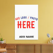 カスタマイズスタイリッシュ可能な白モダン検証済みブランド キャンバスプリント (インサイチュ (リビング))