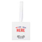 カスタマイズスタイリッシュ可能な白モダン検証済みブランド キューブオーナメント (正面)