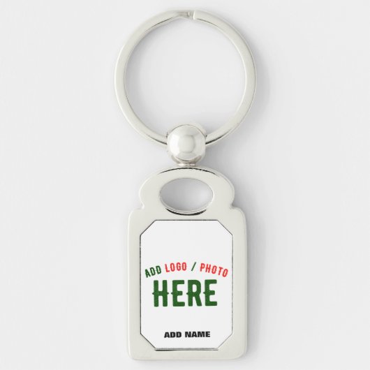 カスタマイズスタイリッシュ可能な白モダン検証済みブランド キーホルダー (正面)