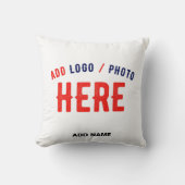 カスタマイズスタイリッシュ可能な白モダン検証済みブランド クッション (正面)