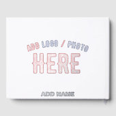 カスタマイズスタイリッシュ可能な白モダン検証済みブランド ゲストブック (裏面)