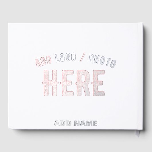 カスタマイズスタイリッシュ可能な白モダン検証済みブランド ゲストブック (裏面)