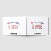 カスタマイズスタイリッシュ可能な白モダン検証済みブランド ゲストブック (全面)