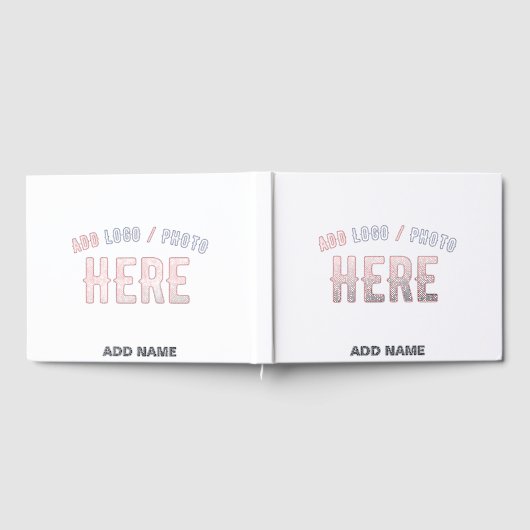 カスタマイズスタイリッシュ可能な白モダン検証済みブランド ゲストブック (全面)