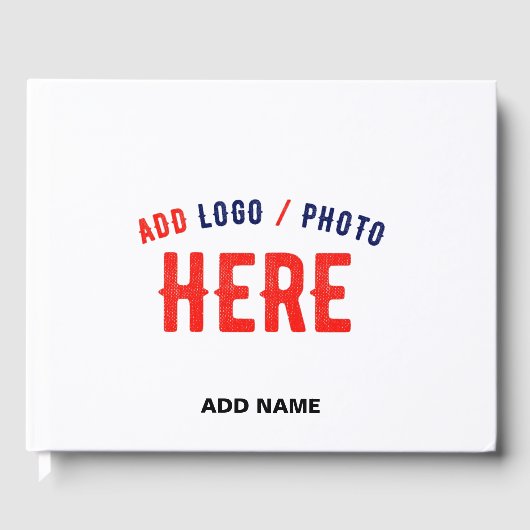 カスタマイズスタイリッシュ可能な白モダン検証済みブランド ゲストブック (正面)