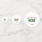 カスタマイズスタイリッシュ可能な白モダン検証済みブランド コンフェッティ (正面)