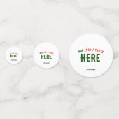 カスタマイズスタイリッシュ可能な白モダン検証済みブランド コンフェッティ (裏面)