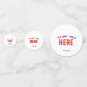 カスタマイズスタイリッシュ可能な白モダン検証済みブランド コンフェッティ (裏面)