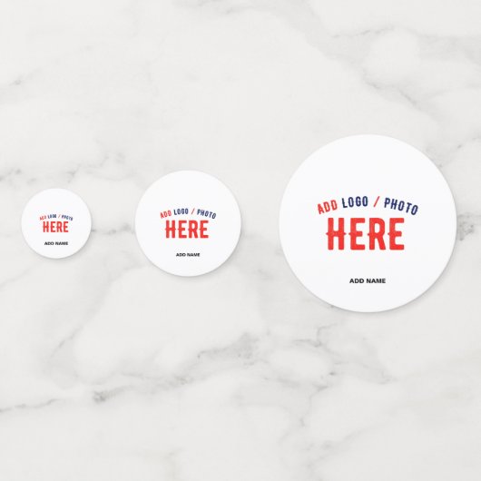 カスタマイズスタイリッシュ可能な白モダン検証済みブランド コンフェッティ (裏面)