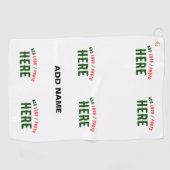 カスタマイズスタイリッシュ可能な白モダン検証済みブランド ゴルフタオル (横)