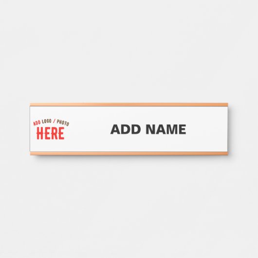 カスタマイズスタイリッシュ可能な白モダン検証済みブランド サインプレート (正面)