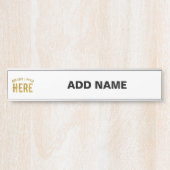 カスタマイズスタイリッシュ可能な白モダン検証済みブランド サインプレート (正面)
