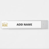 カスタマイズスタイリッシュ可能な白モダン検証済みブランド サインプレート (正面)