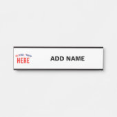 カスタマイズスタイリッシュ可能な白モダン検証済みブランド サインプレート (正面)