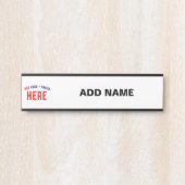 カスタマイズスタイリッシュ可能な白モダン検証済みブランド サインプレート (正面)