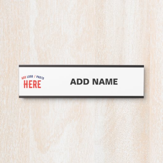 カスタマイズスタイリッシュ可能な白モダン検証済みブランド サインプレート (正面)