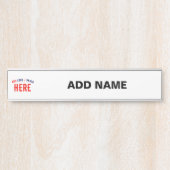 カスタマイズスタイリッシュ可能な白モダン検証済みブランド サインプレート (正面)