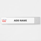 カスタマイズスタイリッシュ可能な白モダン検証済みブランド サインプレート (正面)