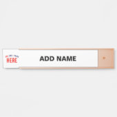 カスタマイズスタイリッシュ可能な白モダン検証済みブランド サインプレート (正面)