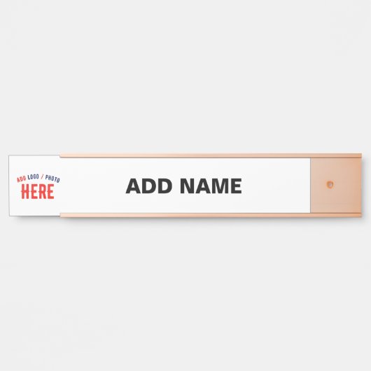 カスタマイズスタイリッシュ可能な白モダン検証済みブランド サインプレート (正面)