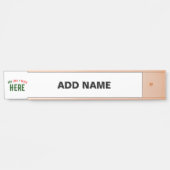 カスタマイズスタイリッシュ可能な白モダン検証済みブランド サインプレート (正面)