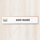 カスタマイズスタイリッシュ可能な白モダン検証済みブランド サインプレート (正面)