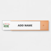 カスタマイズスタイリッシュ可能な白モダン検証済みブランド サインプレート (正面)