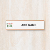 カスタマイズスタイリッシュ可能な白モダン検証済みブランド サインプレート (正面)