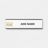 カスタマイズスタイリッシュ可能な白モダン検証済みブランド サインプレート (正面)