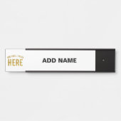 カスタマイズスタイリッシュ可能な白モダン検証済みブランド サインプレート (正面)