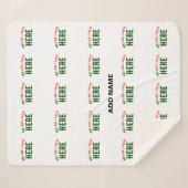 カスタマイズスタイリッシュ可能な白モダン検証済みブランド シェルパブランケット (正面(横))