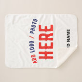 カスタマイズスタイリッシュ可能な白モダン検証済みブランド シェルパブランケット (正面(横))