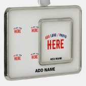 カスタマイズスタイリッシュ可能な白モダン検証済みブランド シルバープレートフレームオーナメント (右)