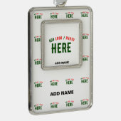 カスタマイズスタイリッシュ可能な白モダン検証済みブランド シルバープレートフレームオーナメント (右)