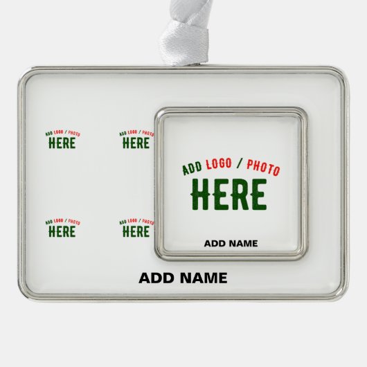 カスタマイズスタイリッシュ可能な白モダン検証済みブランド シルバープレートフレームオーナメント (正面)